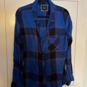 Rails Blue and Black Plaid Men's Shirt